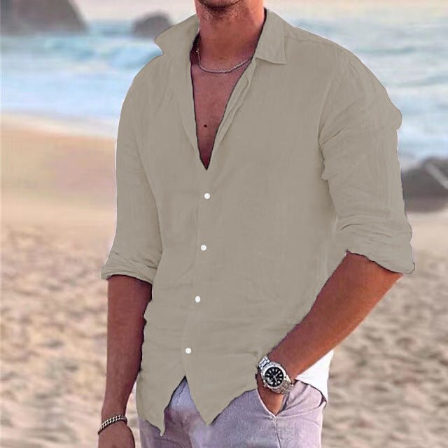 Men's Beach Shirt - Khaki