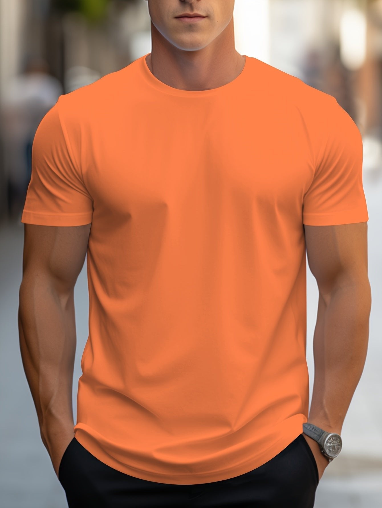 Men's Slim T-Shirt - Orange
