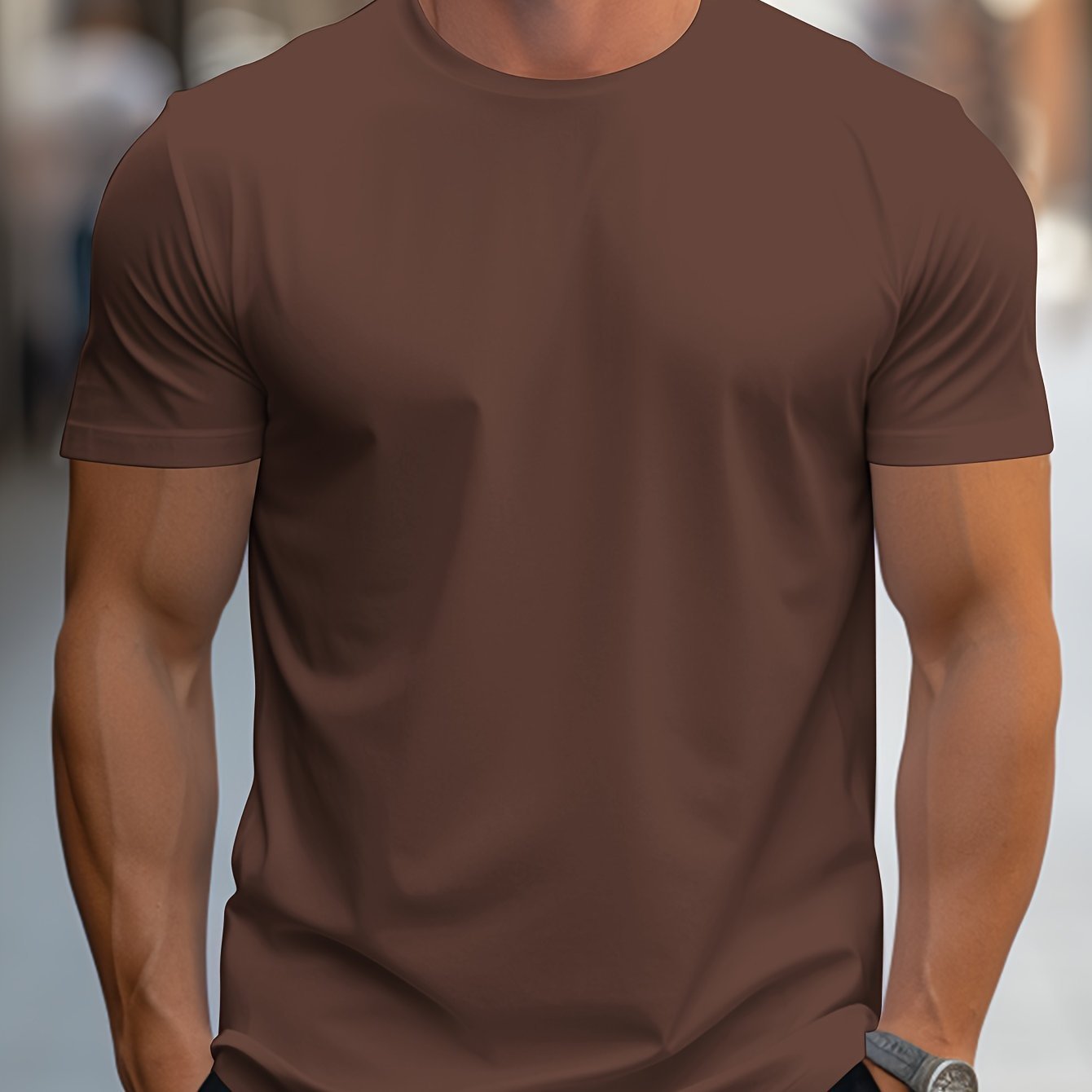 Men's Slim T-Shirt - Brown