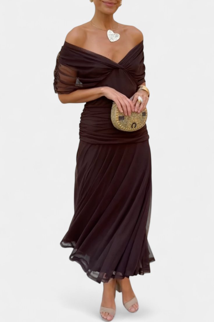 Women's Off-Shoulder Maxi Dress