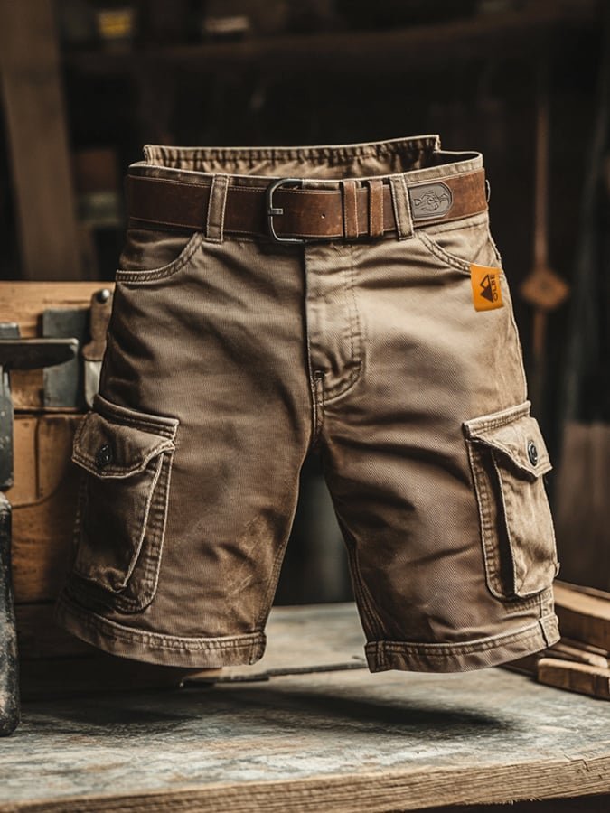 Men's Cargo Shorts - Brown