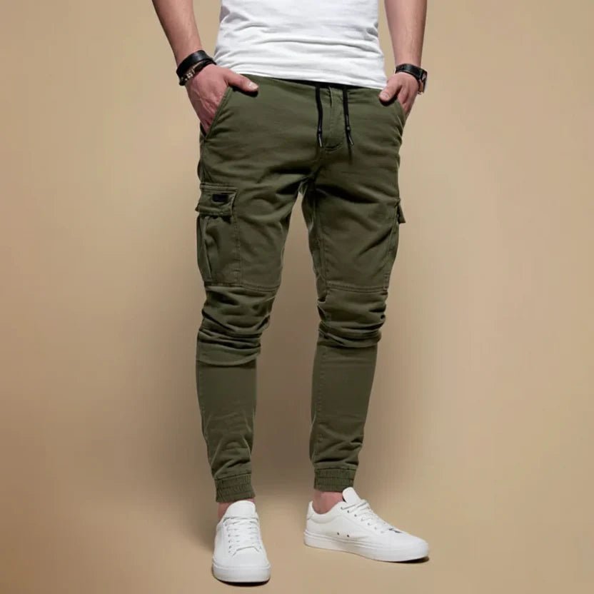 Men's Slim Cargo Joggers - Green