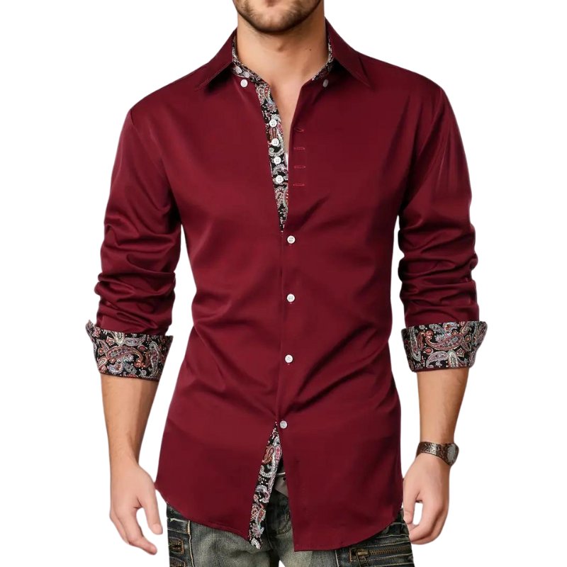 Men's Slim Paisley Shirt