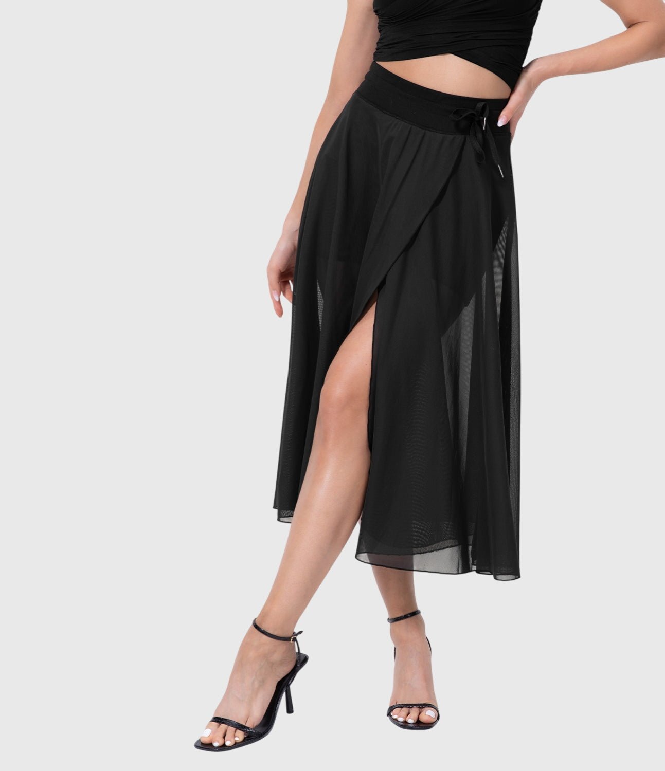 Women's Chiffon Wrap Midi Skirt