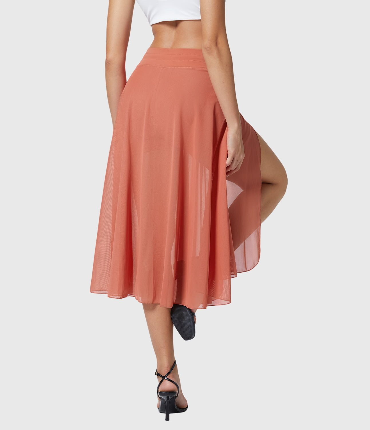 Women's Chiffon Wrap Midi Skirt