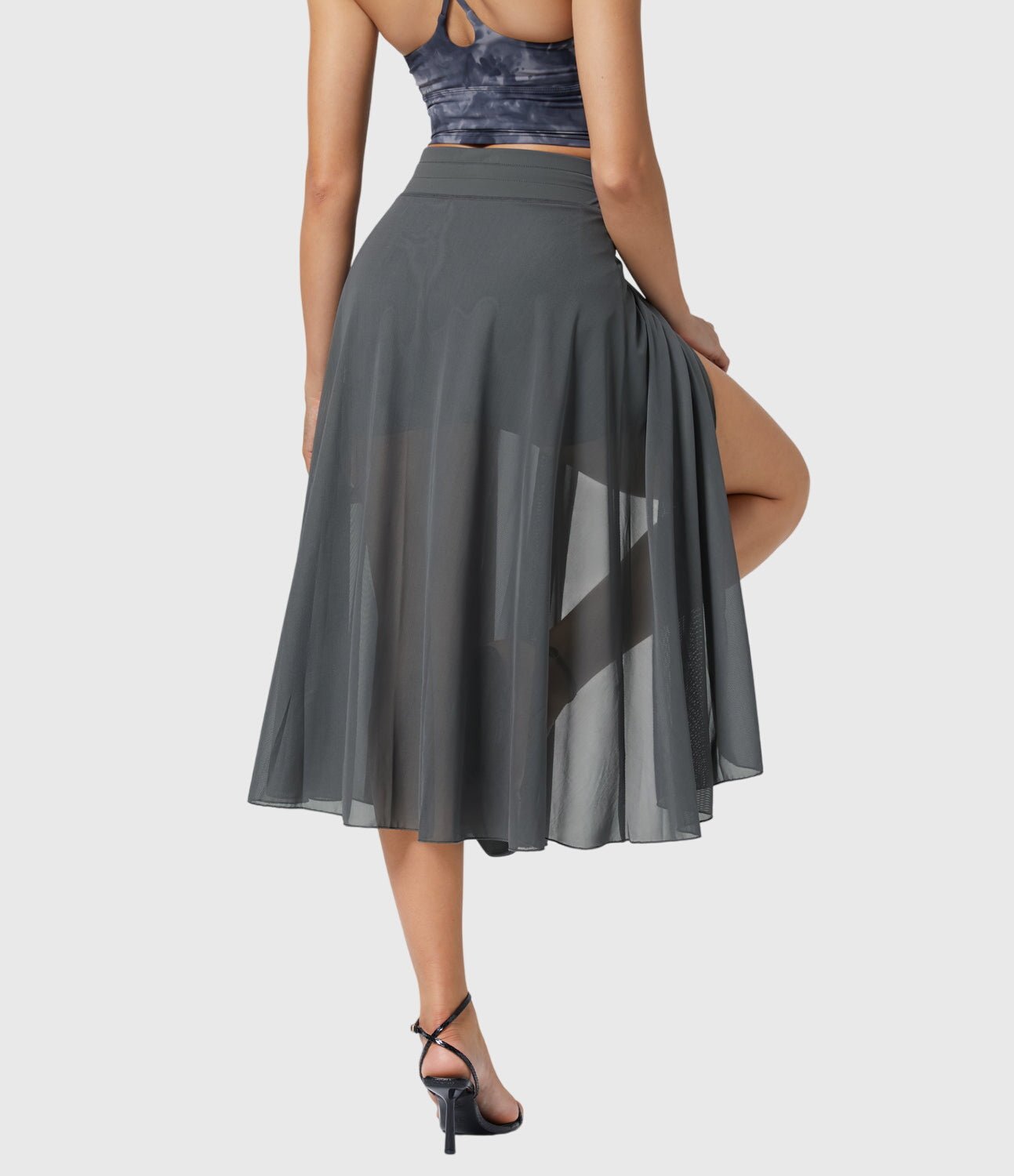 Women's Chiffon Wrap Midi Skirt