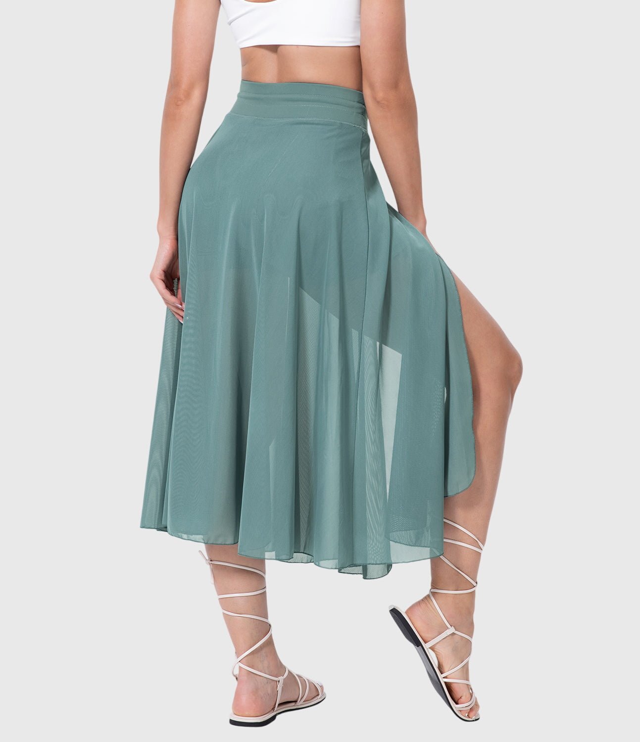 Women's Chiffon Wrap Midi Skirt