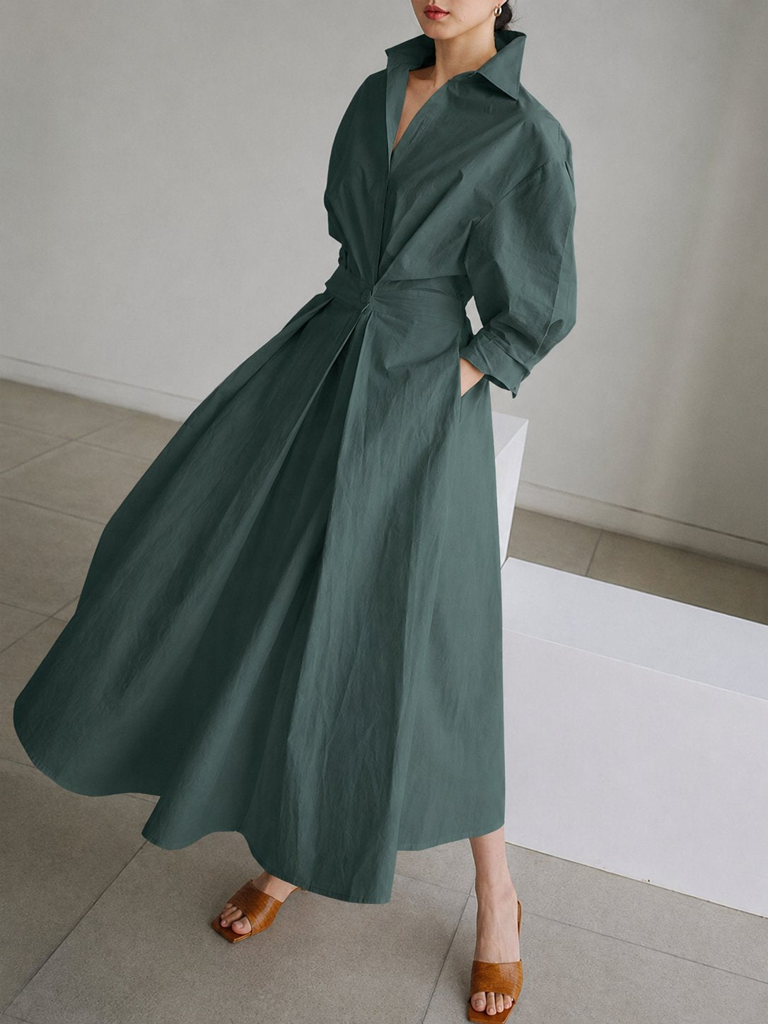 Women's Maxi Shirt Dress