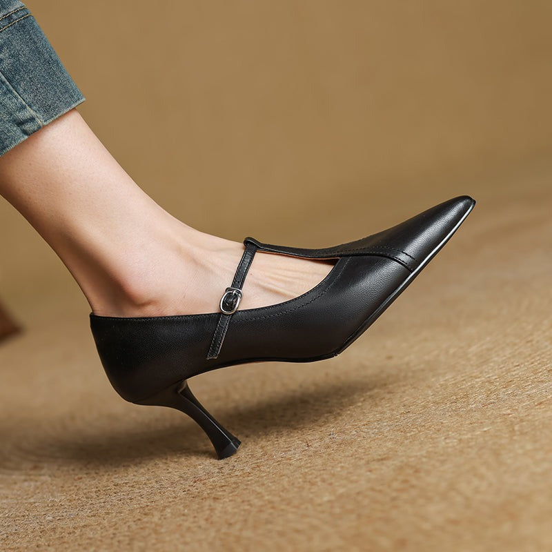 Pointed Toe Mary Jane Pumps