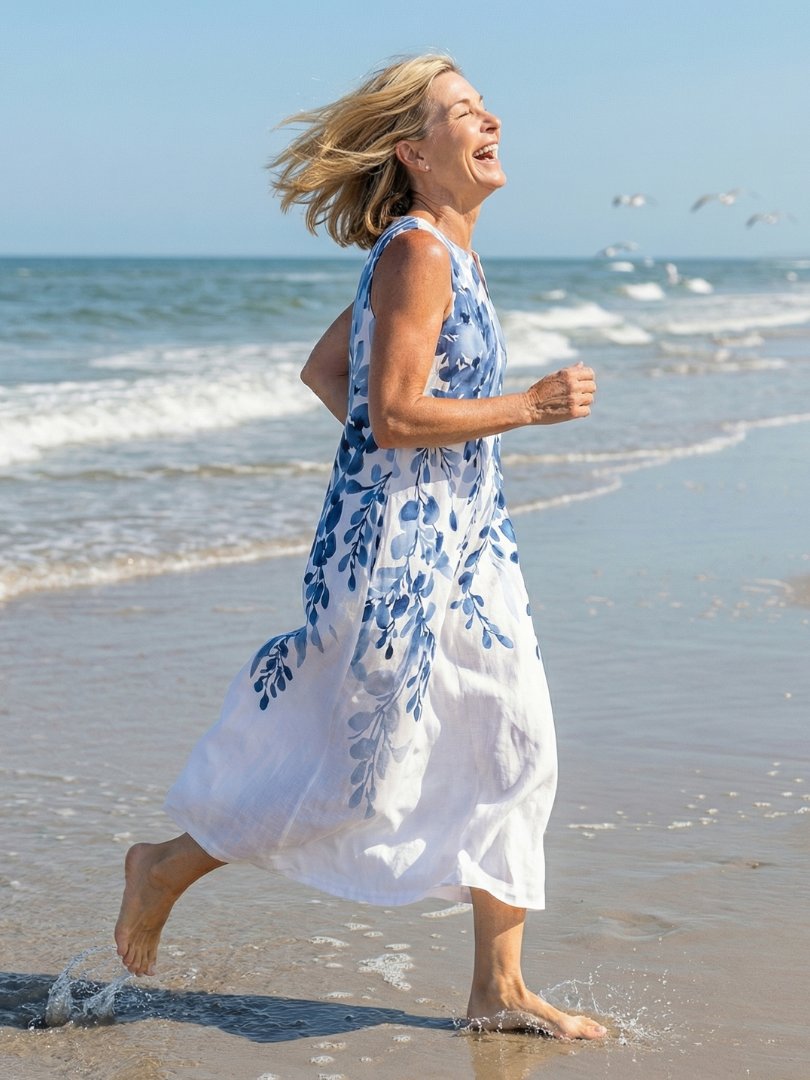 Women's Floral V-Neck Maxi Dress