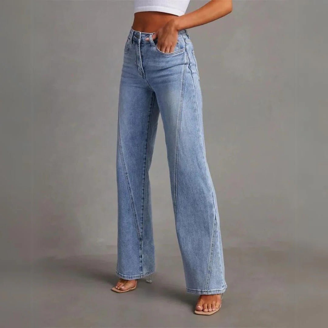 Women's High-Waisted Wide-Leg Jeans - XL
