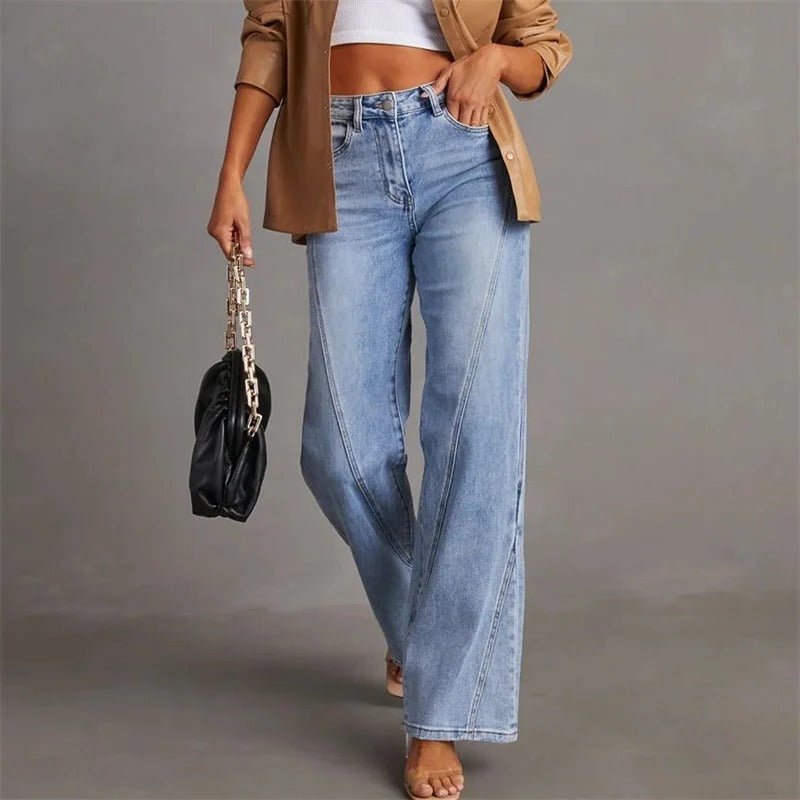 Women's High-Waisted Wide-Leg Jeans