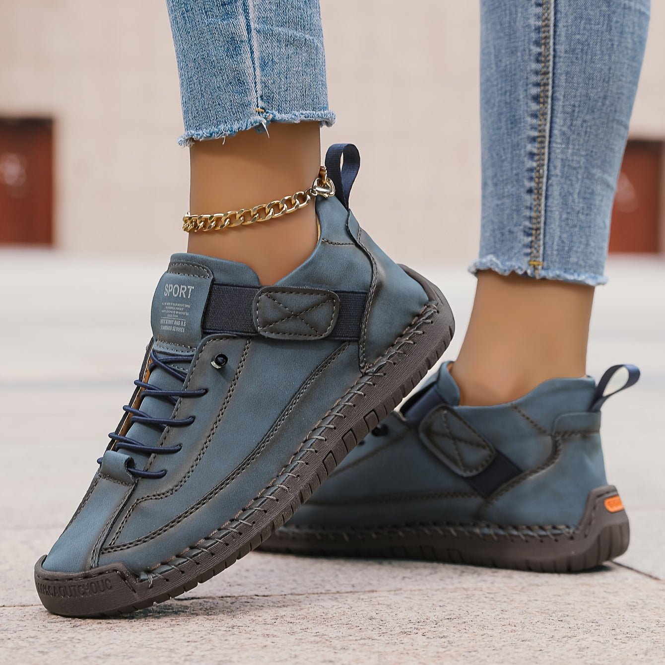 Women's Low-Top Sneakers - Navy Blue