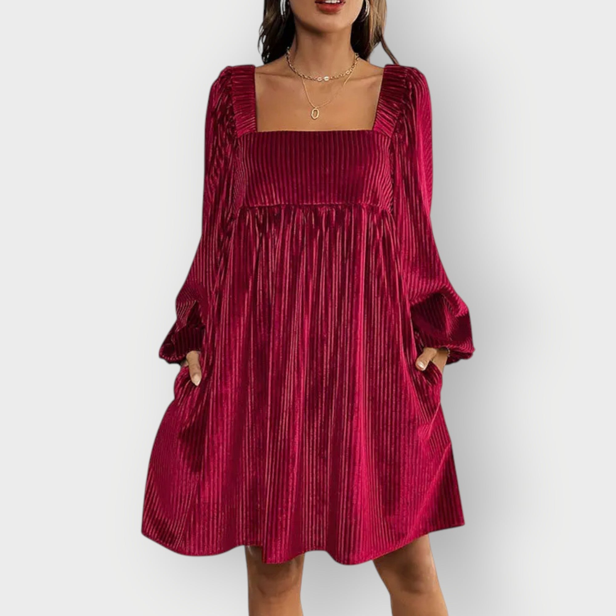 Women's Pleated Party Mini Dress