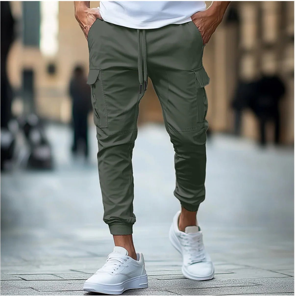 Men's Cargo Jogger Pants - Green