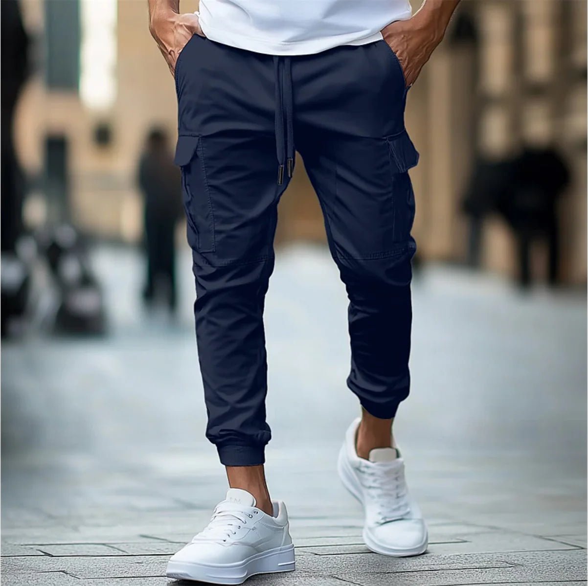 Men's Cargo Jogger Pants - Blue