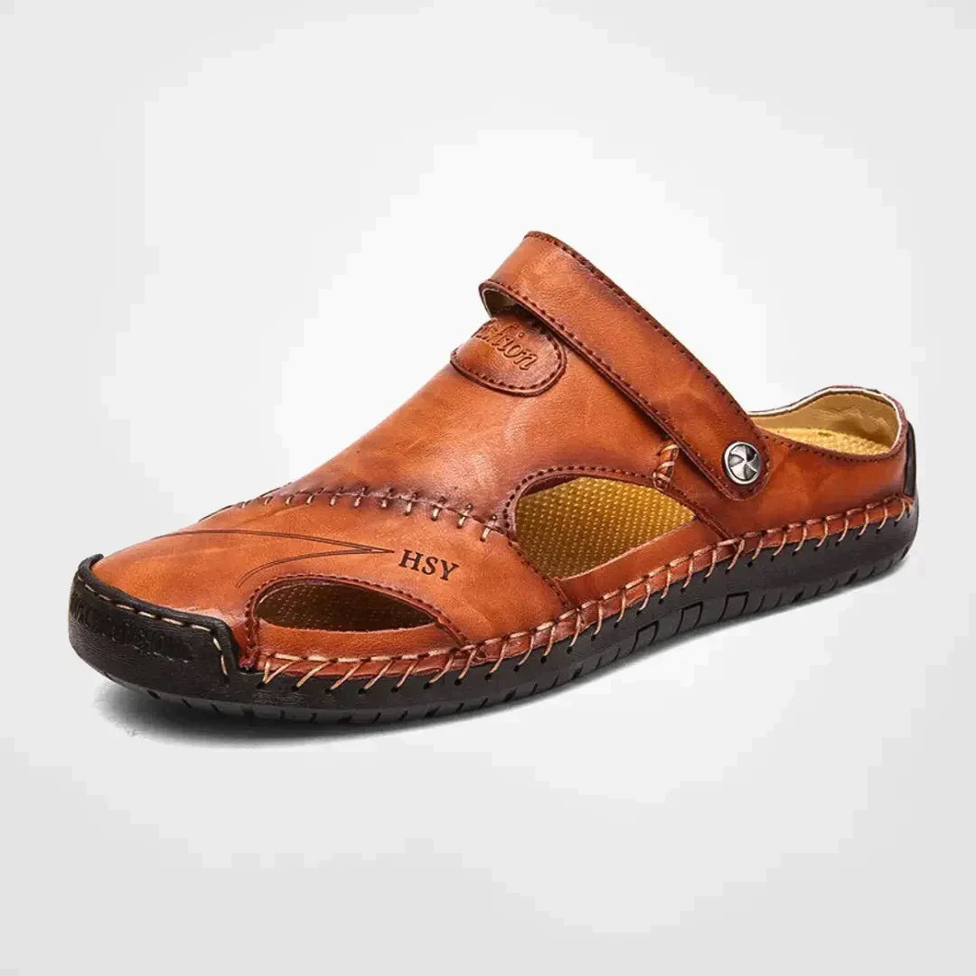 Closed Toe Fisherman Sandals - Dark Brown