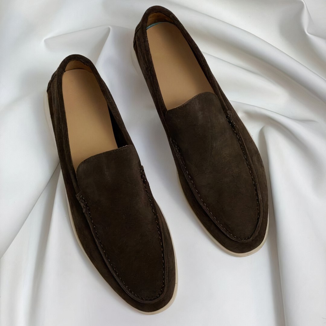 Men's Suede Loafers - Brown