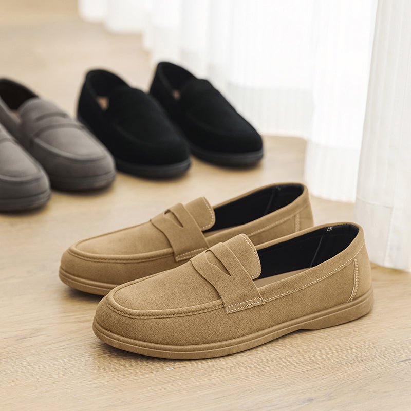 Men's Suede Penny Loafers - Tan