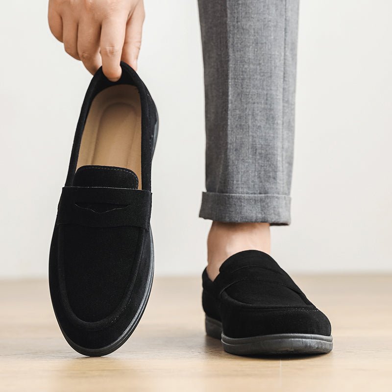 Men's Suede Penny Loafers