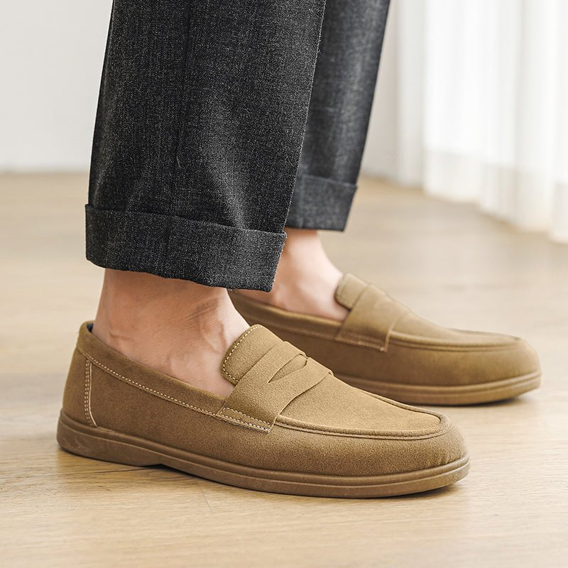 Men's Suede Penny Loafers