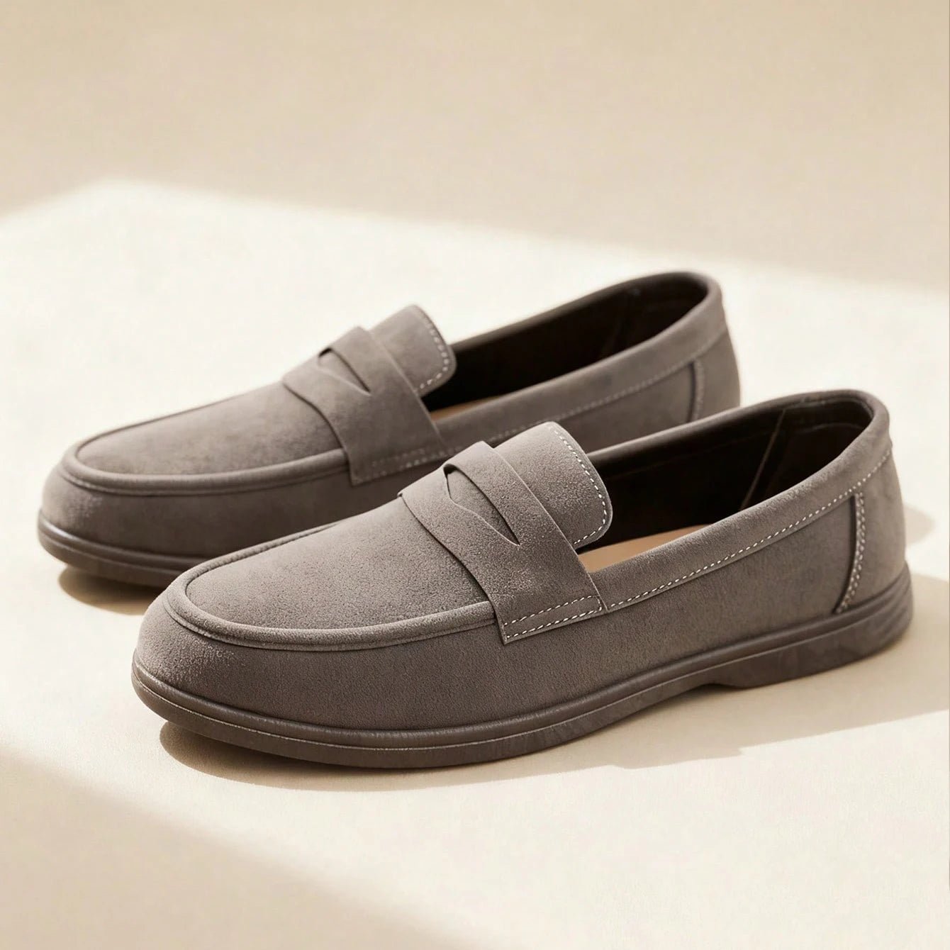 Men's Suede Penny Loafers
