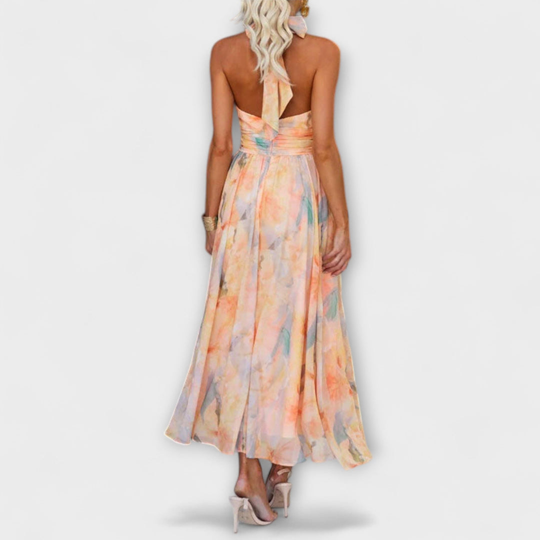 Laura™ | Halter Neck Maxi Dress