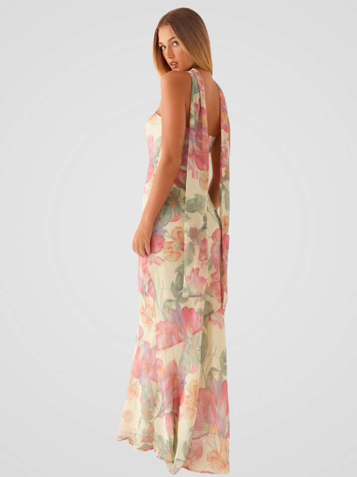 Helen™ | Floral Chiffon Bandeau Dress