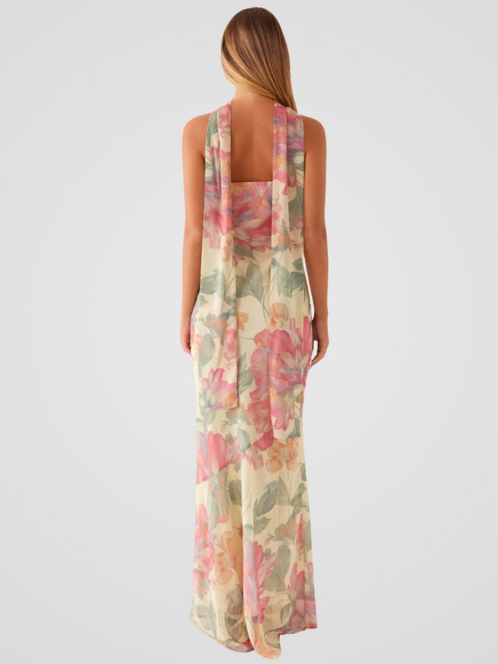 Helen™ | Floral Chiffon Bandeau Dress