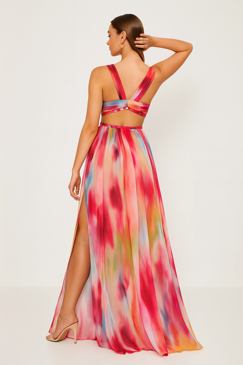 Frances™ | Watercolor Print Maxi Dress