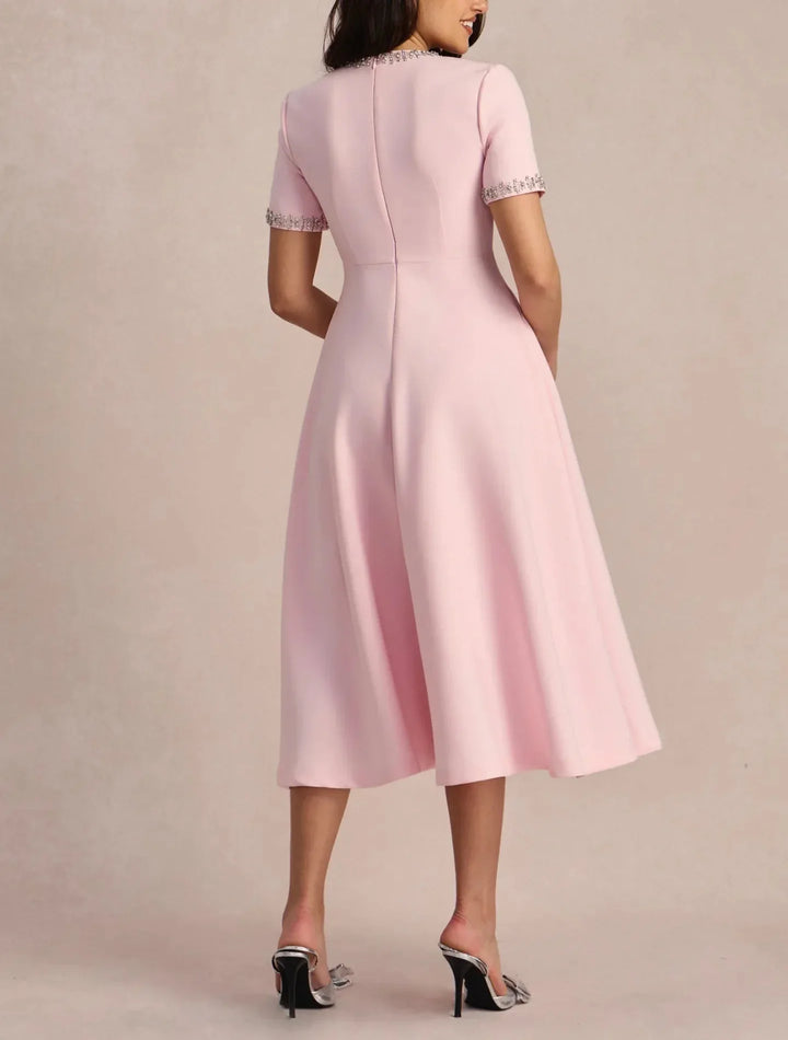 Beverly™ | Women's Flared Dress with Bows and Beads