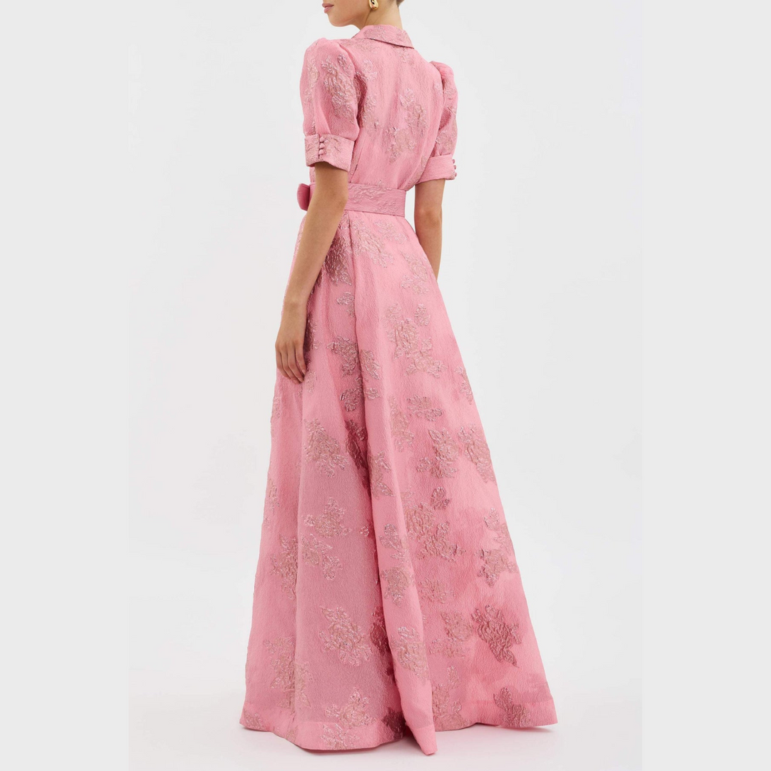 Judith™ | Pink Dress with Puff Sleeves