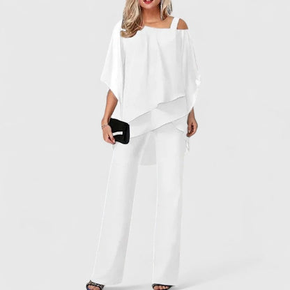 Formal Evening Two Piece Set - White
