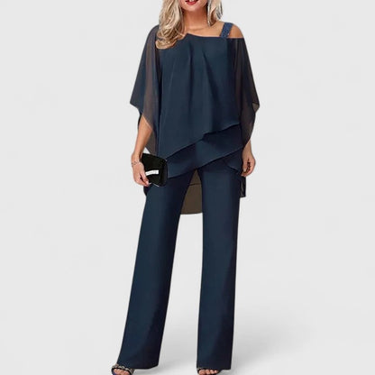 Formal Evening Two Piece Set - Dark Blue