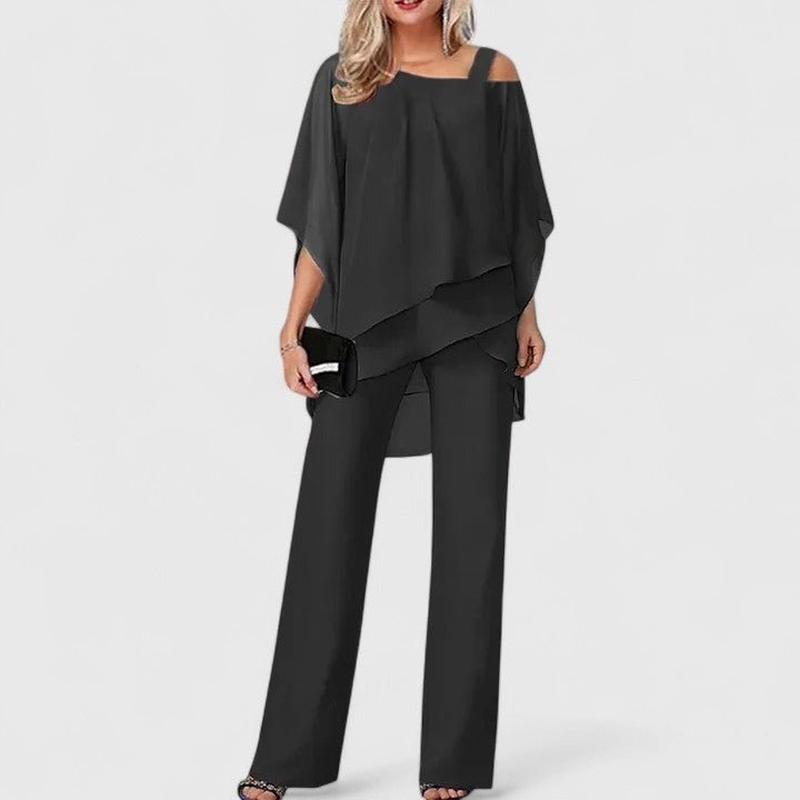 Formal Evening Two Piece Set - Black