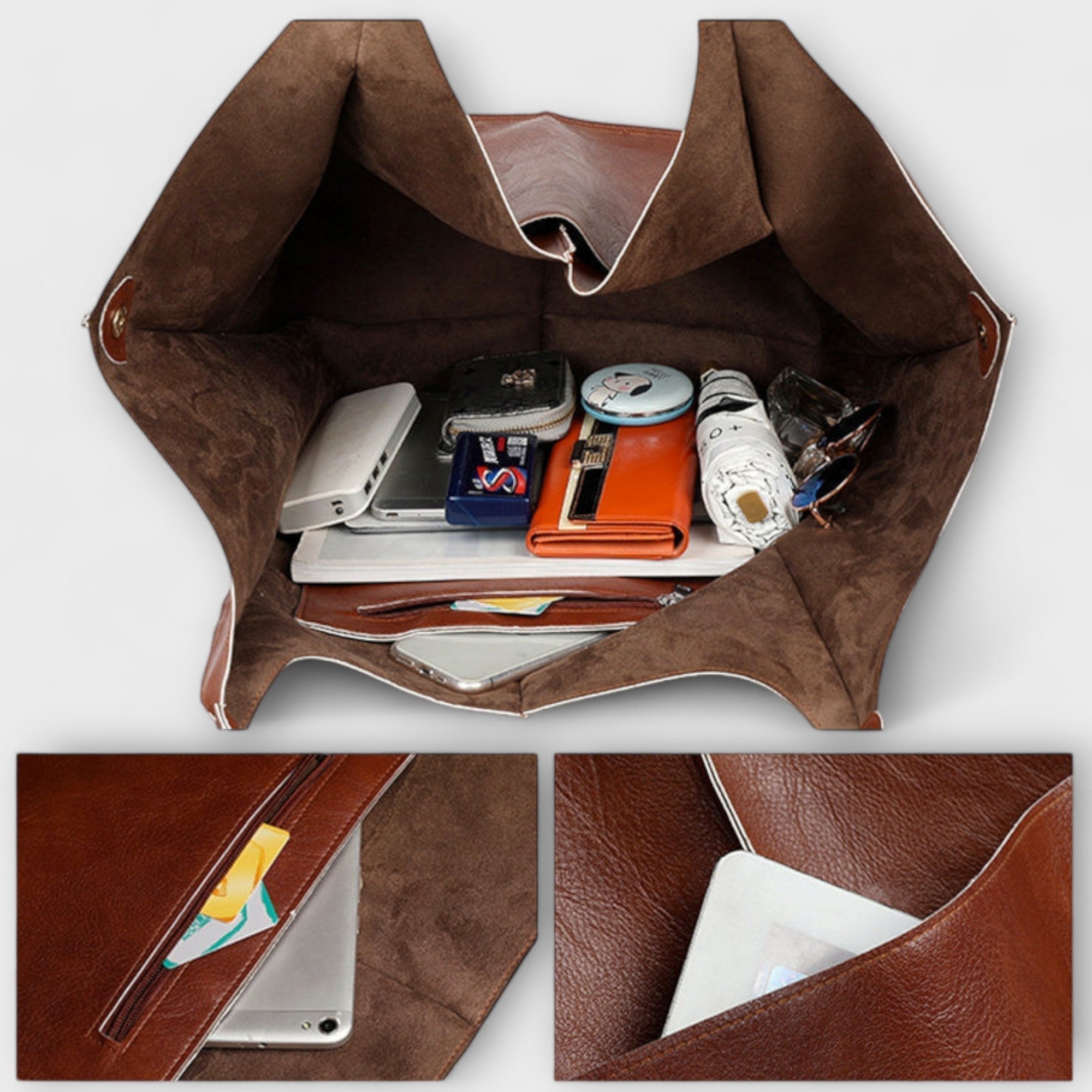 Women's Oversized Faux Leather Hobo Bag