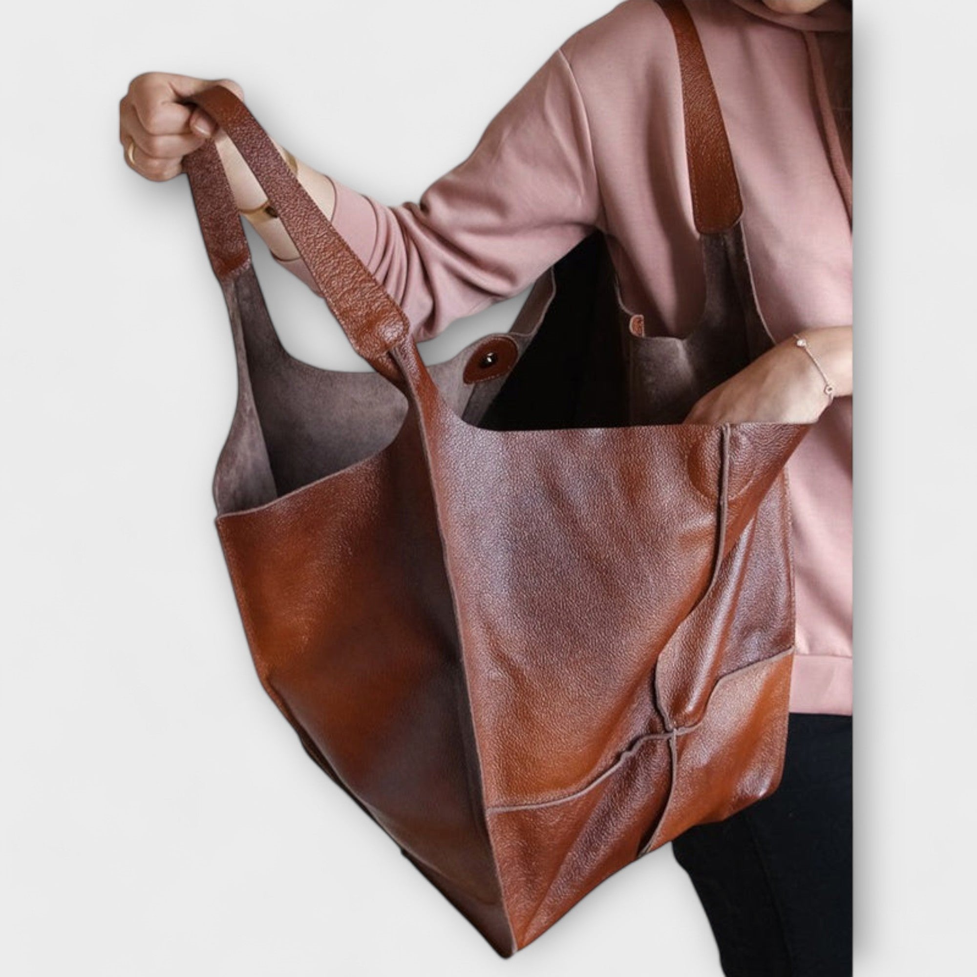 Women's Oversized Faux Leather Hobo Bag