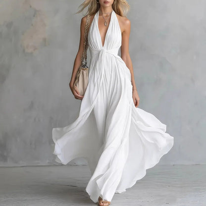 Grecian Goddess Maxi Dress - White