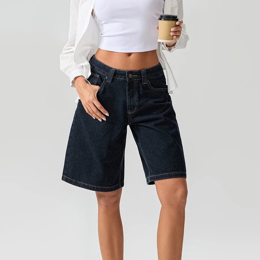 Women's Wide-Leg Denim Shorts