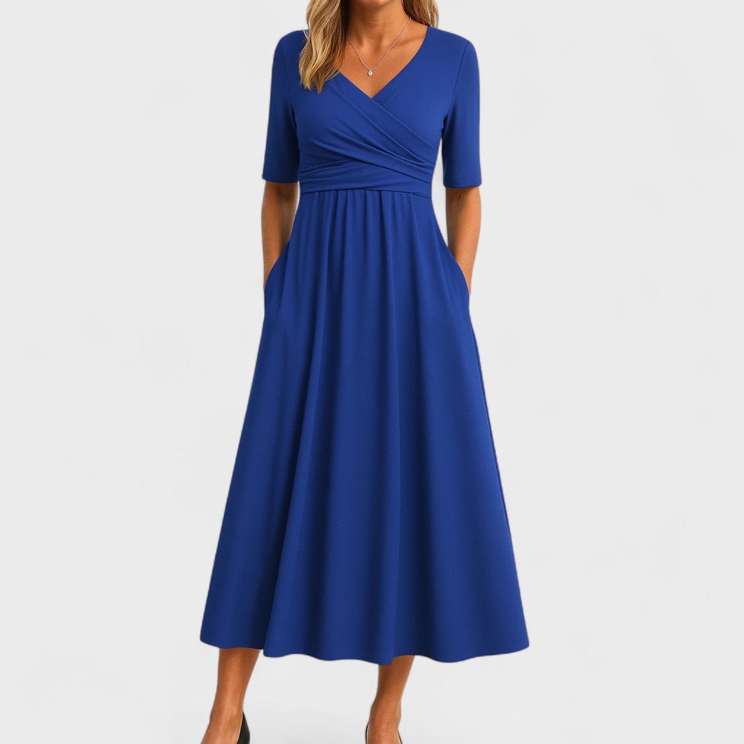 Women's Wrap Maxi Dress - Blue