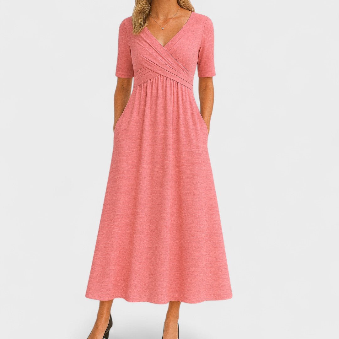 Women's Wrap Maxi Dress - Pink