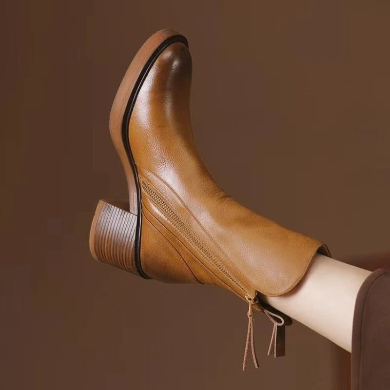 Block Heel Ankle Boots