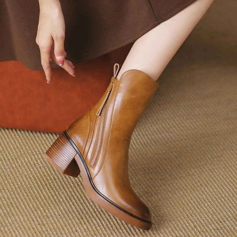 Block Heel Ankle Boots