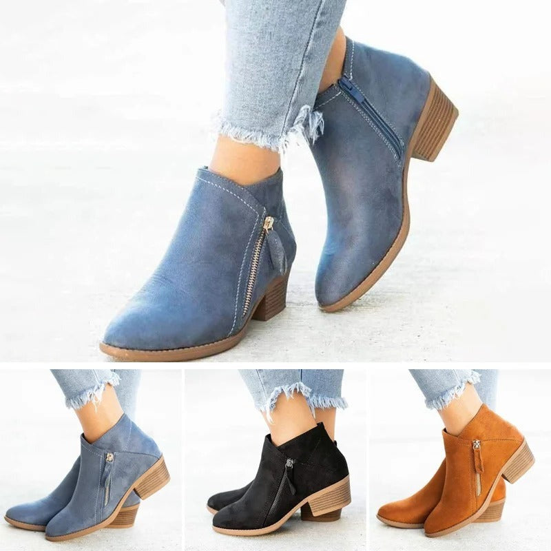 Block Heel Ankle Boots