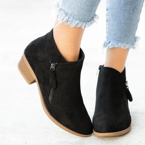 Block Heel Ankle Boots