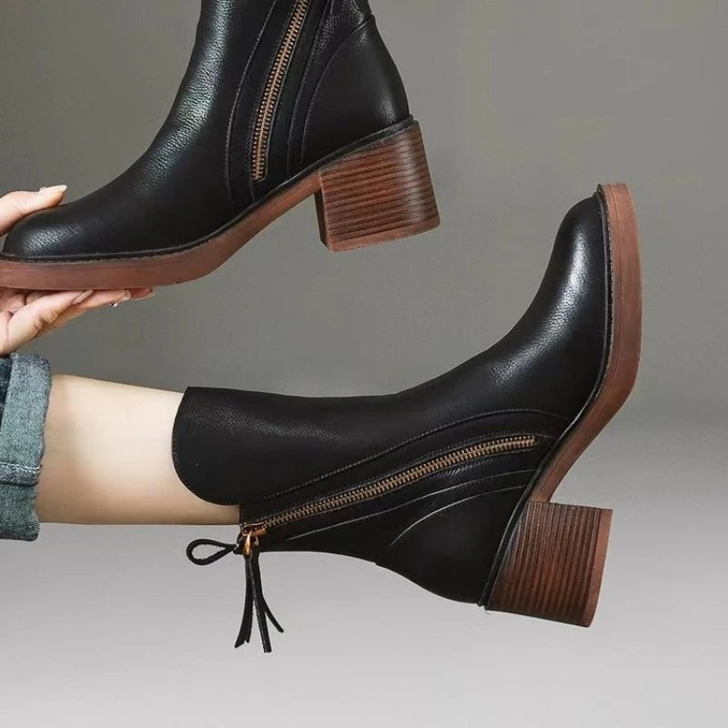 Block Heel Ankle Boots