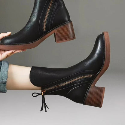 Block Heel Ankle Boots