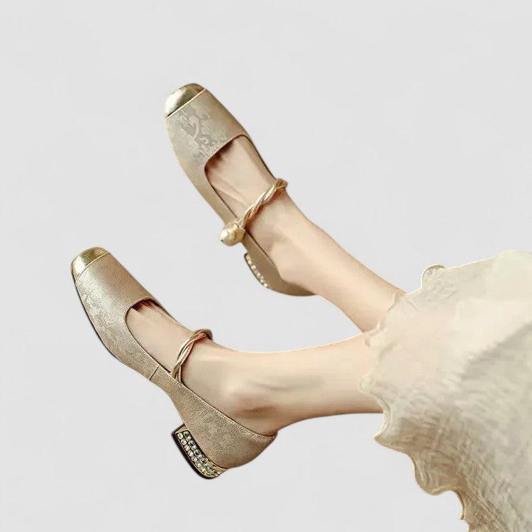 Mary Jane Block Heel Pumps