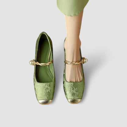 Mary Jane Block Heel Pumps