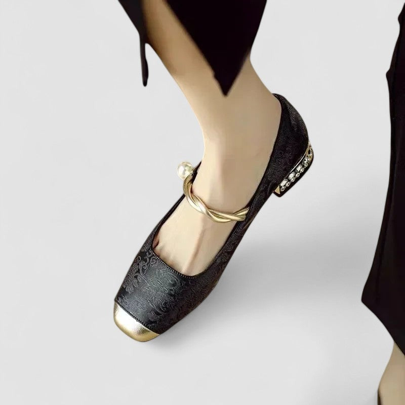 Mary Jane Block Heel Pumps
